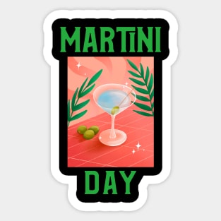 Martini Day Sticker